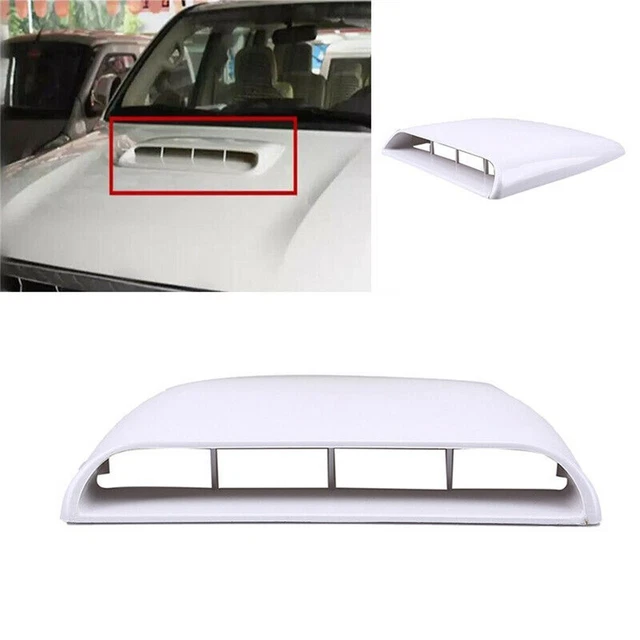 Auto Air Flow Sfiato Coperchio Bianco 1Pc ABS Accessori Cofano Scoop Decorativo