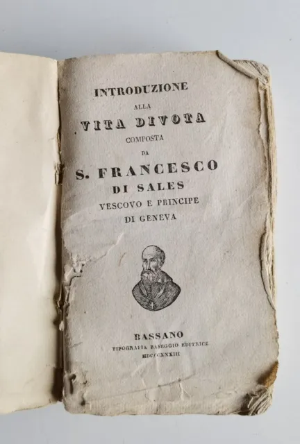 1833 - Introduzione Alla Vita Divota Composta Da S. Francesco Di Sales