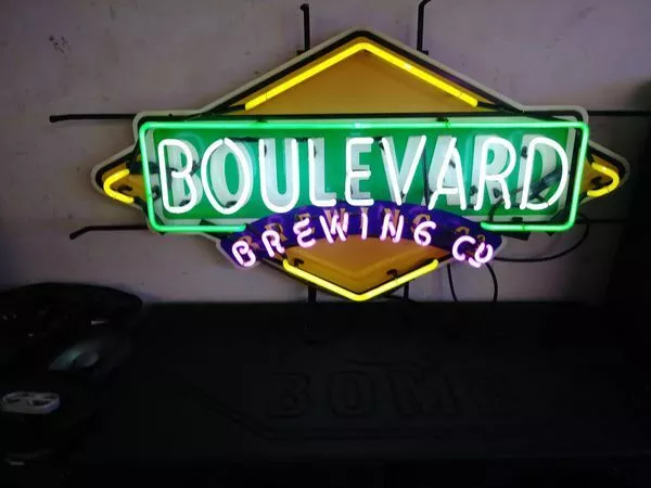 Boulevard Brewing Beer 24"x20" Neon Lamp Light Sign Bar Wall Decor Show Open