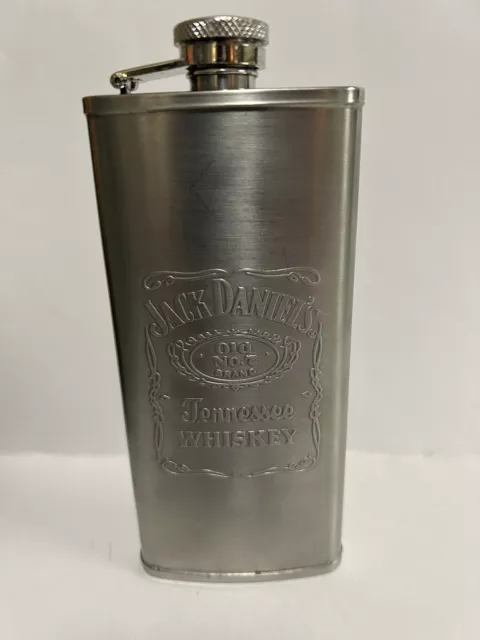 Jack Daniels Old No. 7 Stainless Steel Flask, R&C 2007