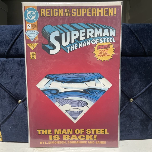 SUPERMAN MAN OF STEEL 22 (1st Steel, Reign Supermen, Collector Die-Cut Variant)