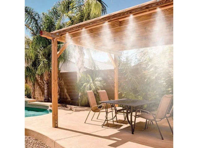 Landrip Nebelsystem 18 M Outdoor - Mit 20 Düsen & Adapter Für Garten, Terrasse & Gewächshaus