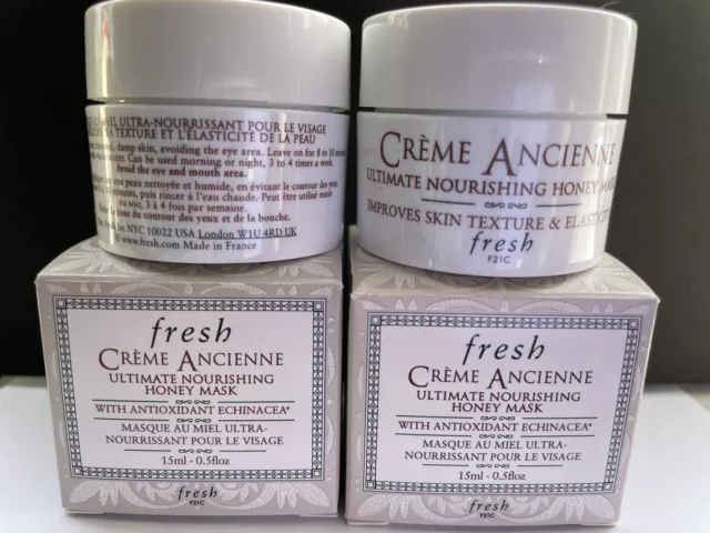 2 FRESH CREME ANCIENNE HONEY MASK,  .5Oz Each,1 oz Ttl, $79 Value, Read Descrp*