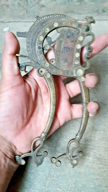 Old Indian Brass Handcrafted Unique Shape Betel Nut Cutter  Collectables