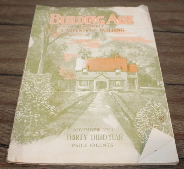 Antique November, 1911 BUILDING AGE MAGAZINE Architecture ADS++ Tools
