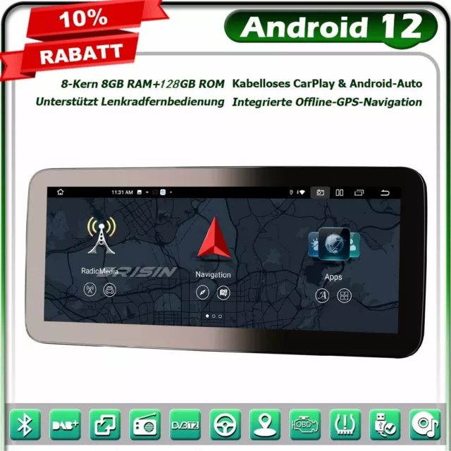 12,3" 128GB Android 12 Autoradio GPS CarPlay Mercedes GLA/G/A/CLA C117 W176 X156