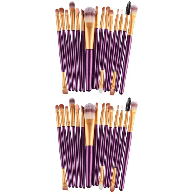 30 pcs Plastic Handle Nylon Bristles Makeup Brush Cosmetics Powder Blush Brush