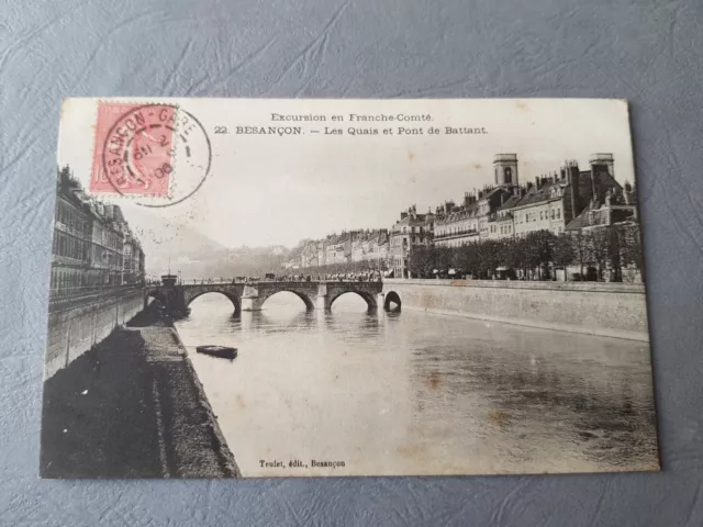 CPA / Carte postale ancienne - BESANCON - Les Quais et Pont de Battant (25)