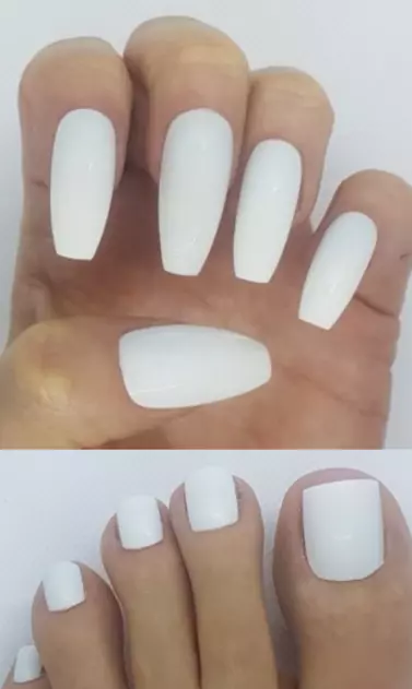 CLASSIC WHITE: Short Square Press On Nails | Lavaa Beauty