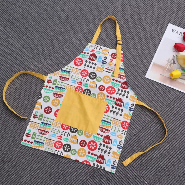 kids Baking apron Children Cotton Aprons Cartoon Kitchenware Pattern Painting