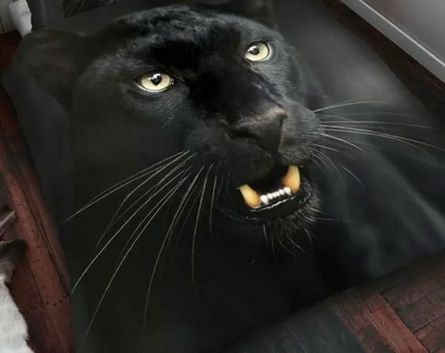 Black Panther King Piel Sintética Lanza Suave Cálido Visón Sofá Cama Grande Manta