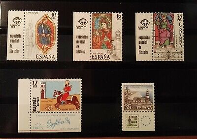 ESPAÑA-Minipliegos 68 Aniversario primer sello España  valor bajo facial nuevos 