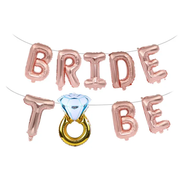 16'' Bride to be Letter Foil Balloons Diamond Ring Balloon For Wedding Party BH