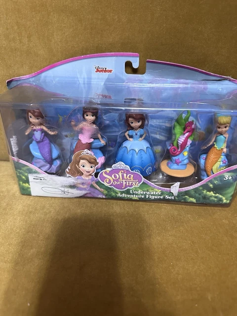 DISNEY JUNIOR SOFIA The First Royal Mermaid Figure 5 set Underwater ...