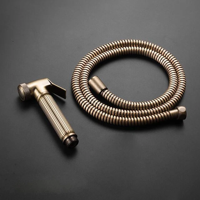 Hand Held Bidet Sprayer Toilet Antique Bronze Brass Valve Set Jet Bidet Faucets