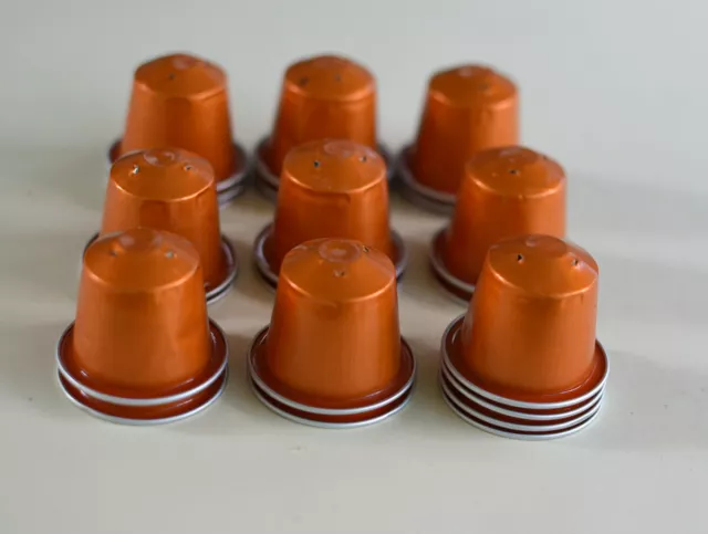 30 Stück Nespresso Kapseln leer gereinigt - orange - LINIZIO (1a)