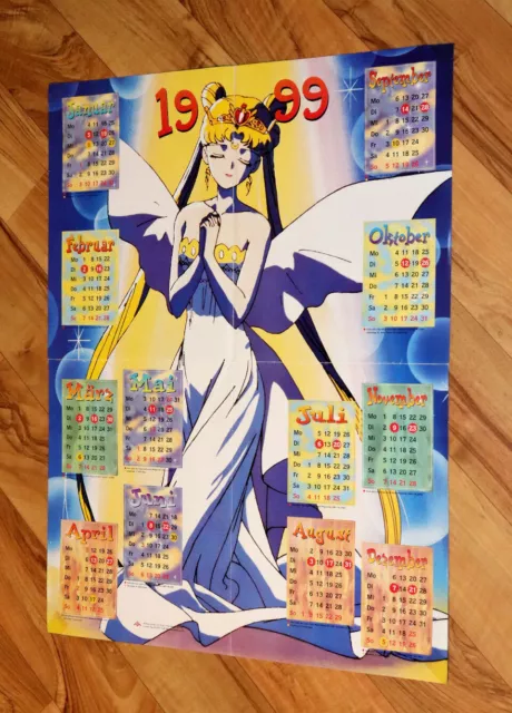 1999 Sailor Moon Manga Anime Rare Old Calendar Poster 57x43cm