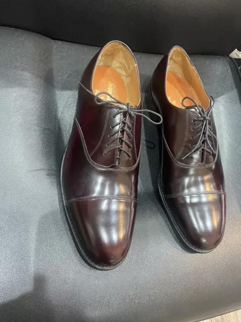 BARKER SAVILE ROW mens UK10 F black leather brogue shoes 49.99 PicClick UK
