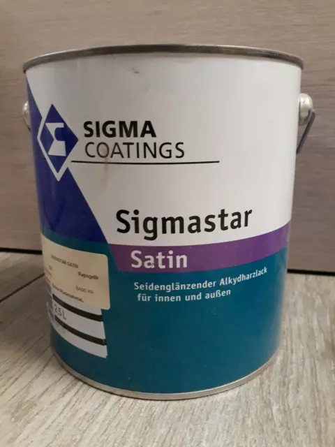 11,96€/L Sigma Sigmastar Satin Buntlack 2,5 L Schwarzgrau-Metall-Holz (A1148)