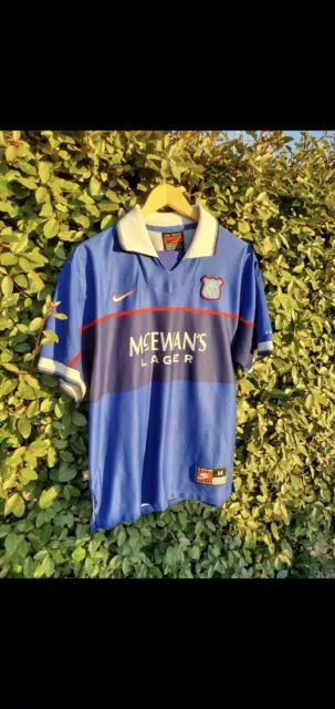 Glasgow Rangers 1997/1999 Home Size Medium Vintage Football Shirt 🏴󠁧󠁢󠁳󠁣󠁴󠁿