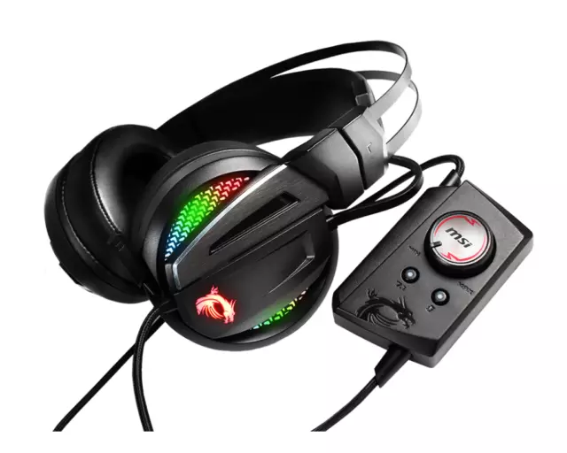 MSI Immerse GH70 - Casque Gaming filaire HI-RES - son surround 7.1 - Led RGB 2