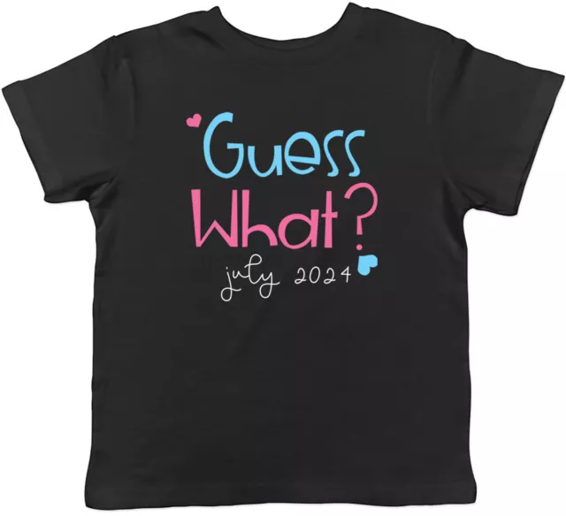 Personalised Gender Reveal Kids T-Shirt Baby Announcement Childrens Boys Girls