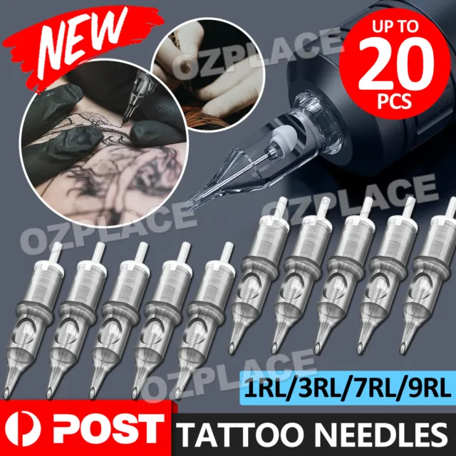 Tattoo Supplies Cartridges Needle Pen Round Liners Shader Gun Kit Machine Ink AU