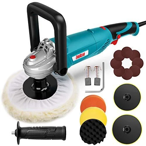 ENEACRO Lucidante, Cera Lucidante Tampone Rotante Auto, Piastra 1200W 180/150 mm, 6