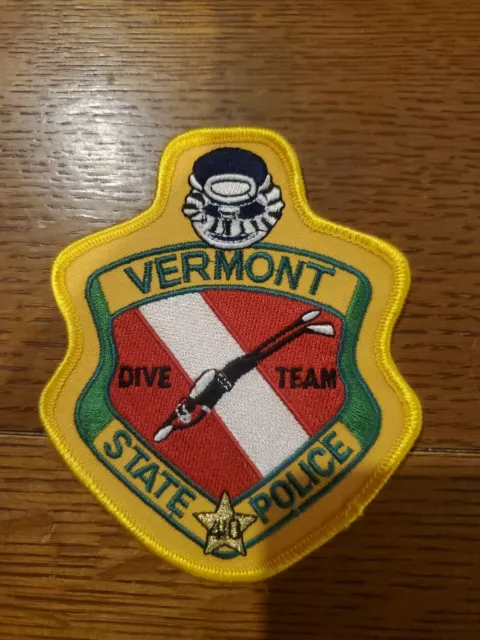 State Police (Vermont) 1st Issue Dive Team Shoulder Patch from the 1980's