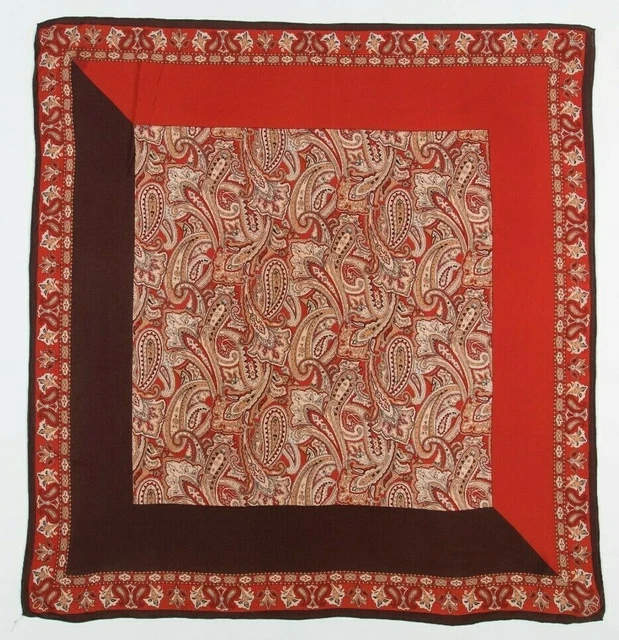 Foulard Vintage Authentique RODIER Paris - 100% Soie, Motif Géométrique Multicolore, Bon état Général
