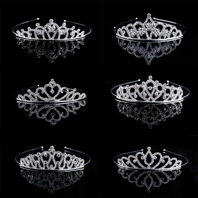 Wedding Bridal Princess Crystal Rhinestone Prom  Hair Crown Tiara Headband