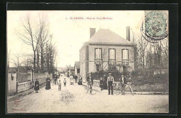 CPA St-Amand, Rue du Point-Mathieu 1905