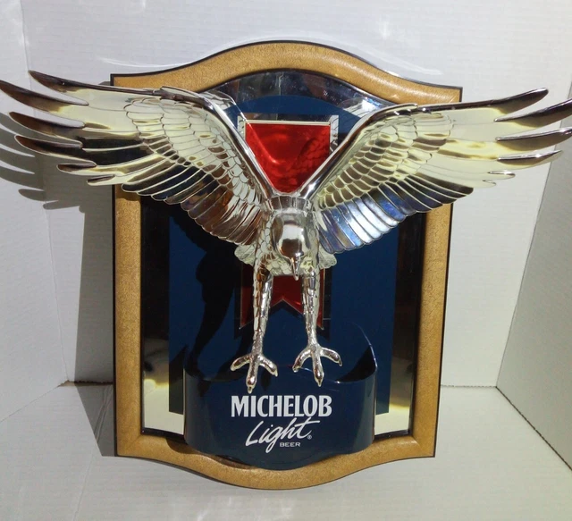 Vintage 1980s Anheuser Busch Michelob Light 3D Eagle Plaque - Read Description!