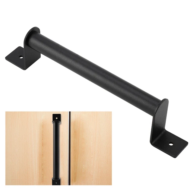 Black Heavy Duty Carbon Steel Pull Handle For Sliding Barn Door Closet MX