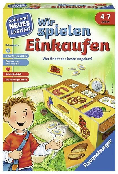 Ravensburger 24985 - Wir spielen Einkaufen, Würfelspiel, Wettlaufspiel, Familien