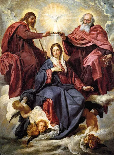 The Coronation of the Virgin Mary POSTER 8.5 X 11 INCH Catholic, acts, saints,