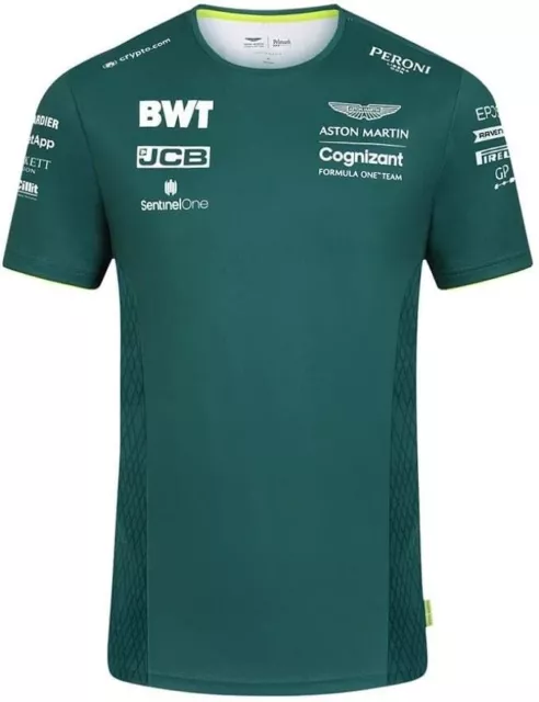 T-shirt da uomo Aston Martin Cognizant F1 Official Team taglia MEGA - Small