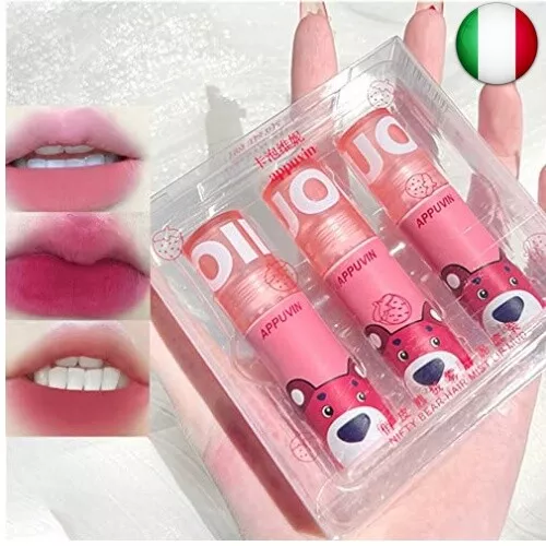 Sitovely 3 colori velluto opaco rossetto Lip Mud Set, a prova di sbavatura