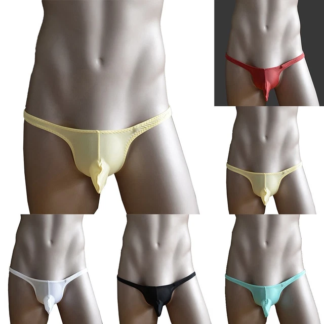 European Style Men’s Thong Lingerie Underwear with Soft Pouch and Low Waist
