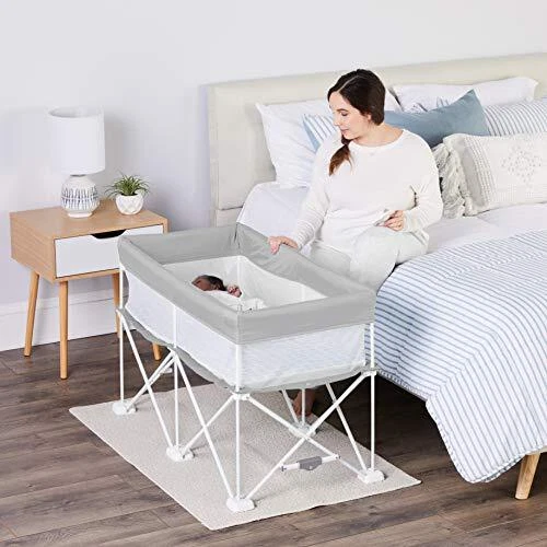 My Crib Portable Infant Bassinet, Includes Design Padded Insert, Travel Carry