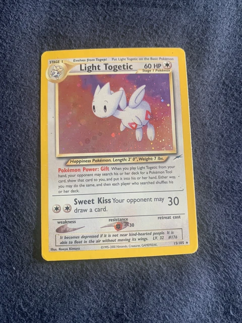 Light Togetic 15/105 Neo Destiny Pokemon Card Holo excellent condition