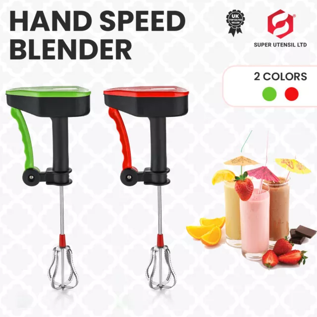 Manuel Main Portable Battre Rotatif Œuf Fouet Cuisine Mixeur Blender Outil