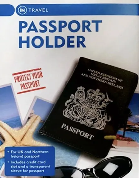 UK Passport Holder Protector Cover Travel Wallet in Pink BNIB Credit Card Holder
