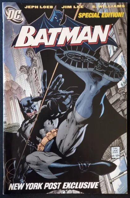 Batman #608 DC 2002 Key Issue NY Post Special Edition Jim Lee Hush Storyline NM-