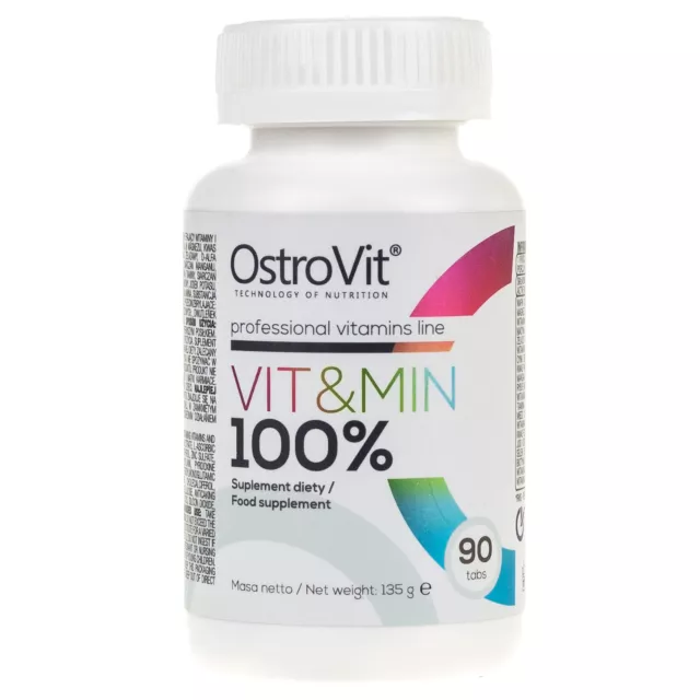 OstroVit 100% VIT&MIN Vitamine und Mineralien - 90 Tabletten