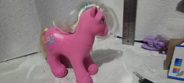 Vintage My Little Pony G1 BIG BROTHER Boy STEAMER Train Pink Clydesdale 1987