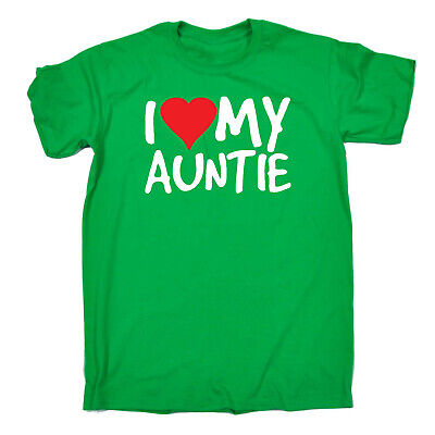 Funny Kids Childrens T-Shirt tee TShirt - I Heart Love My Auntie