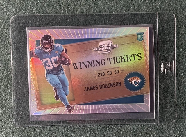 2020 Panini Contenders Optic James Robinson Winning Ticket Silver #WT20 Jaguars