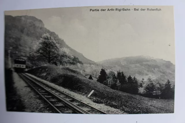 Carte postale Suisse Partie der Arth-Rigi-Bahn Bei der Rotenfluh (34855)