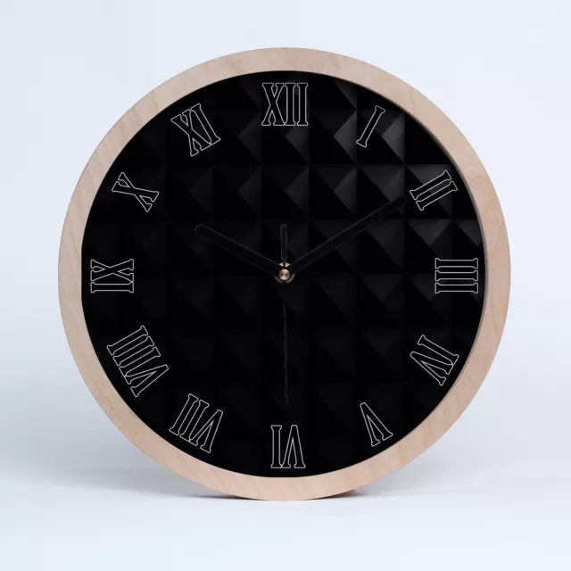 Reloj de Pared con Estampado Marco Natural fi 25 cm antecedentes de abstracción